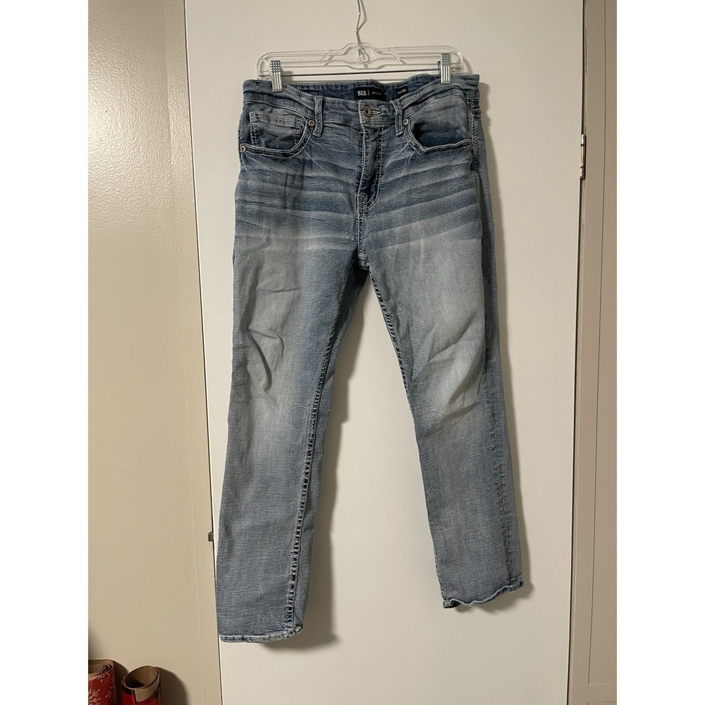 BKE Jake Straight Jeans Mens Size 34x30 Blue Mid Rise Denim Stretch